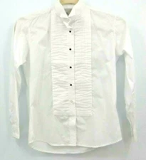 Neil Allyn For Women Tuxedo Shirt Size 10 Pleated Front Button Studs New In Bag