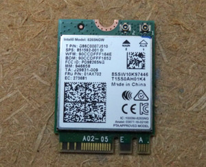 Intel Dual Band Laptop Wireless WiFi Karte. Modell: 8265NGW