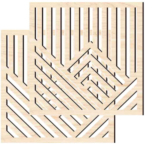 2pcs Living Room Office Bedroom Decorative Wooden Wall Art Wood Wall Panel
