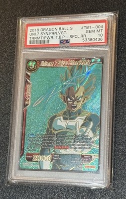 PSA 10 Dragon Ball Super Card Game Uni 7 Saiyan Prince Vegeta TB1