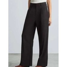Everlane Way-High Drape Pant Size 8 Wide Leg Pleated Trousers Tencel Cotton