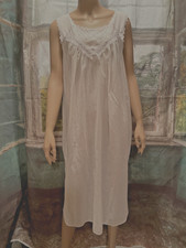 Vintage White Cotton Nightgown Prairie CottageCore Boho Size Large