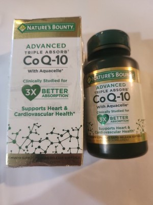 Nature's Bounty Advanced Triple Absorb Co Q-10 Heart Health 3 Month Supply 03/28