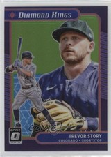 2021 Panini Donruss Optic Diamond Kings Lime Green Prizm Trevor Story #29 1fa0