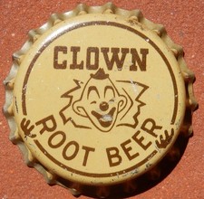 Unused CORK lined BOTTLE CAP 🥮 Clown ROOT BEER St. Louis MISSOURI