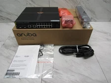 NEW HP Aruba 6000 12-Port Gigabit PoE Network Switch R8N89A with Ears