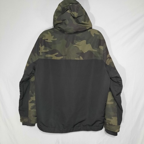 Hollister Jacket Mens Large All Weather Green Camo Fleece Lined Hooded Coat - Picture 7 of 12