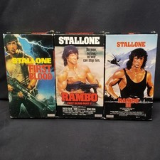 VHS Lot: Rambo: First Blood, Rambo 2 Rambo 3 Sylvester Stallone