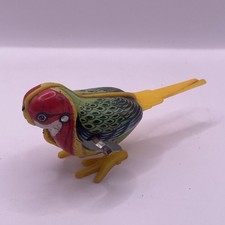MIKUNI WIND-UP HOPPING PECKING TIN BIRD VINTAGE 1950s JAPAN WORKS WELL
