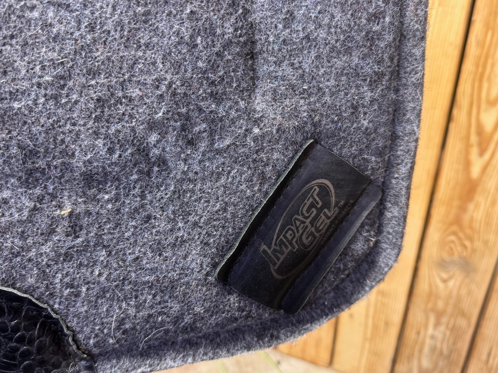 🌵IMPACT GEL Contoured Western Saddle Pad w Black Croc ~ 30" x 30" x 1"🌵