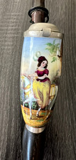 Vintage German  Smoking Pipe Porcelain Bowl Pretty Woman on Horse Motif 14