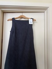 Theory - Women's Squareneck sleeveless Mini Dress In Charcoal Size 6