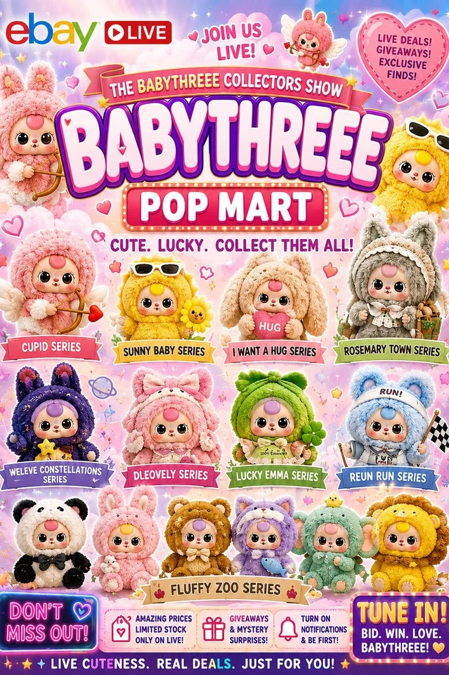 🎁 BABY THREE BLIND BOX BONANZA 🎁 Pop Mart • Sealed Mystery Boxes • $1 Sta