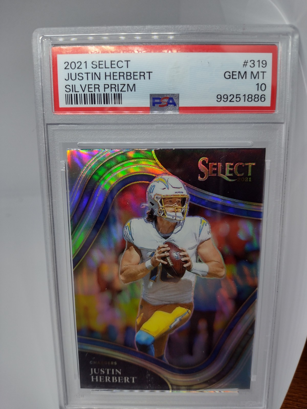 2021 Panini Select Field Level Silver Prizm Justin Herbert PSA 10 Chargers 🔥🔥