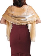 Women's Shawls and Wraps for Evening Dresses Sparkling Wedding Scarf Sheer Br...