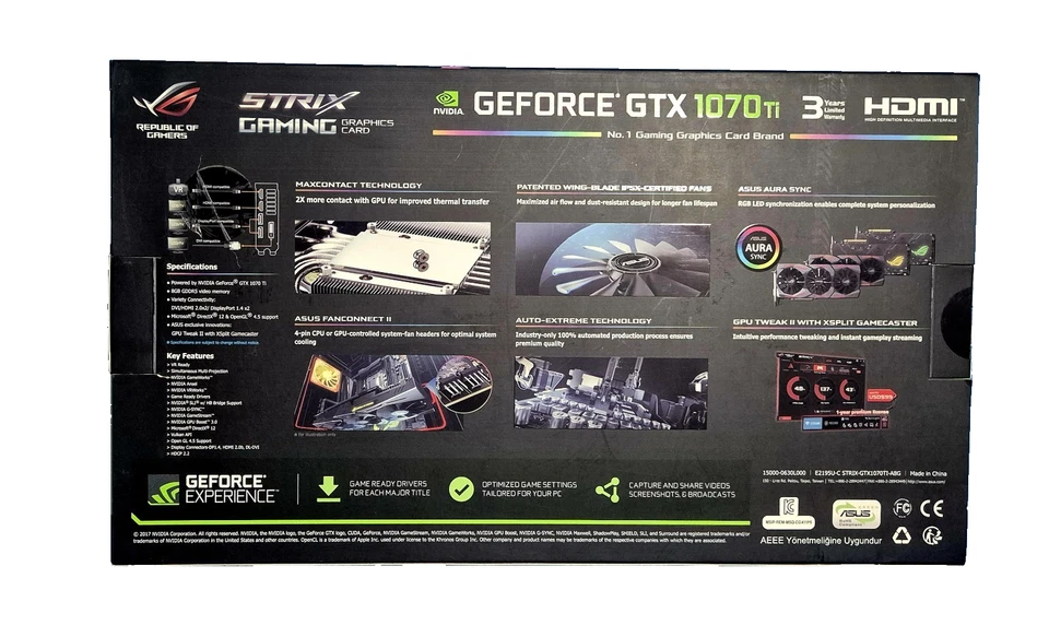 ASUS ROG STRIX GTX 1070 Ti 8GB GDDR5 – Opened Never Used – £0.99 NR Auction - Image 2 of 4
