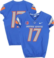 Boise State Broncos Team-Issued #17 Blue Jersey from Football Program - Size 42