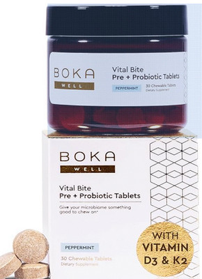Boka Vital Bite Oral Pre + Probiotics - Chewable Dental Probiotics for Teeth