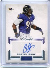 2013 Panini Playbook - COURTNEY UPSHAW - Platinum Autograph Rookie - RAVENS /25