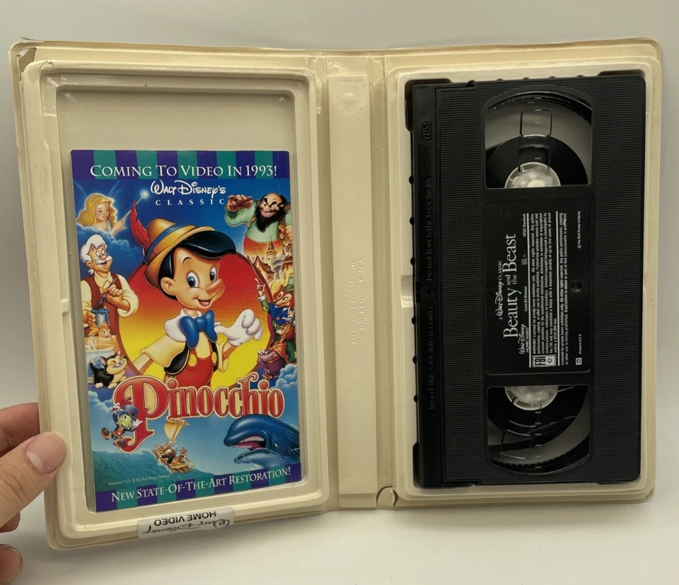 Disney La Bella y la Bestia - Diamante Negro VHS Con marcador de película NTSC - Imagen 3 de 4