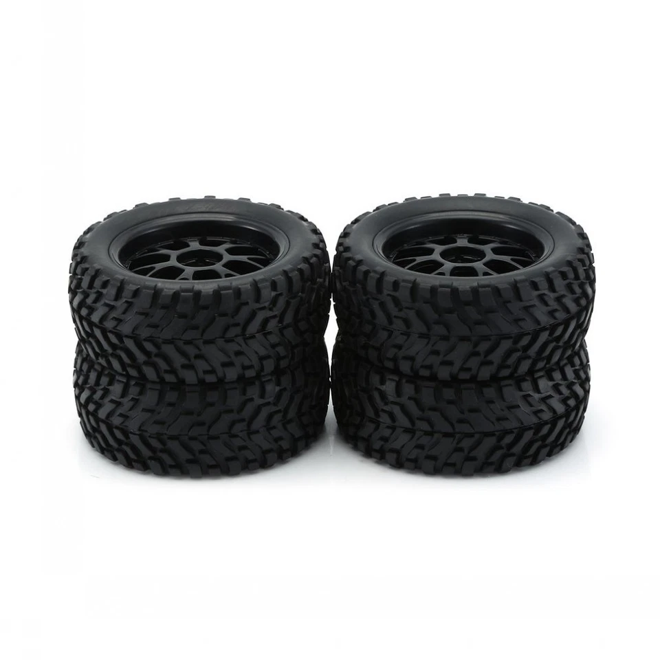 4 piezas neumáticos de rueda de 75 mm para Wltoys 144001 Tamiya HSP 1/16 todoterreno buggy coche de radiocontrol d Foto 4 de 4