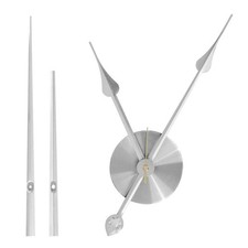 EMOON 2 Pair Hands 3D Clock Movement DIY Large Wall Large, Silver 