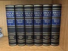 Brockhaus Welt des Wissens, 6 Bände, Goldschnitt, Halbleder,