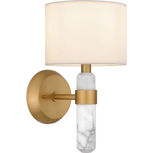 Brushed Weathered Brass One Light Wall Sconce from the Kimberly Collection - Picture 1 of 5