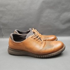 Cole Haan 2.ZeroGrand Laser Wingtip Shoes Mens 11 Brown Leather Casual Oxfords