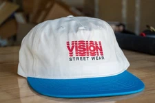 Vision Street Wear Skateboards SnapBack Hat (White) O/S Adjustable Gator RARE