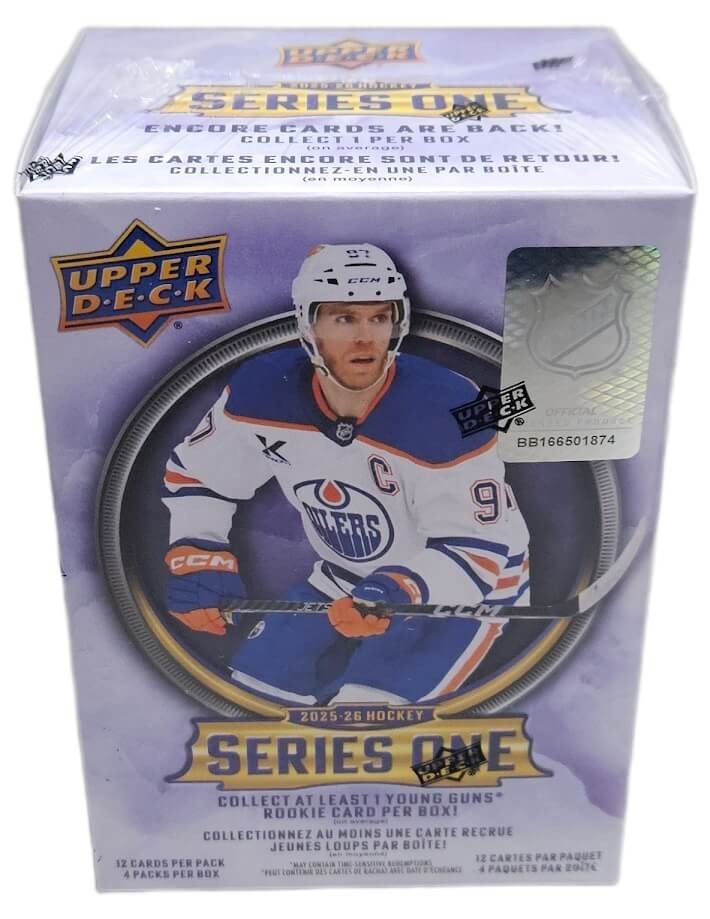 2025-26 Upper Deck Series 1 Hockey Factory Sealed 4 Pack Blaster Box 48 Cards
