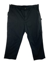 Carhartt Men's 44x30 Black Canvas Carpenter Work Pant Relaxed Fit CC28 NW/OTs