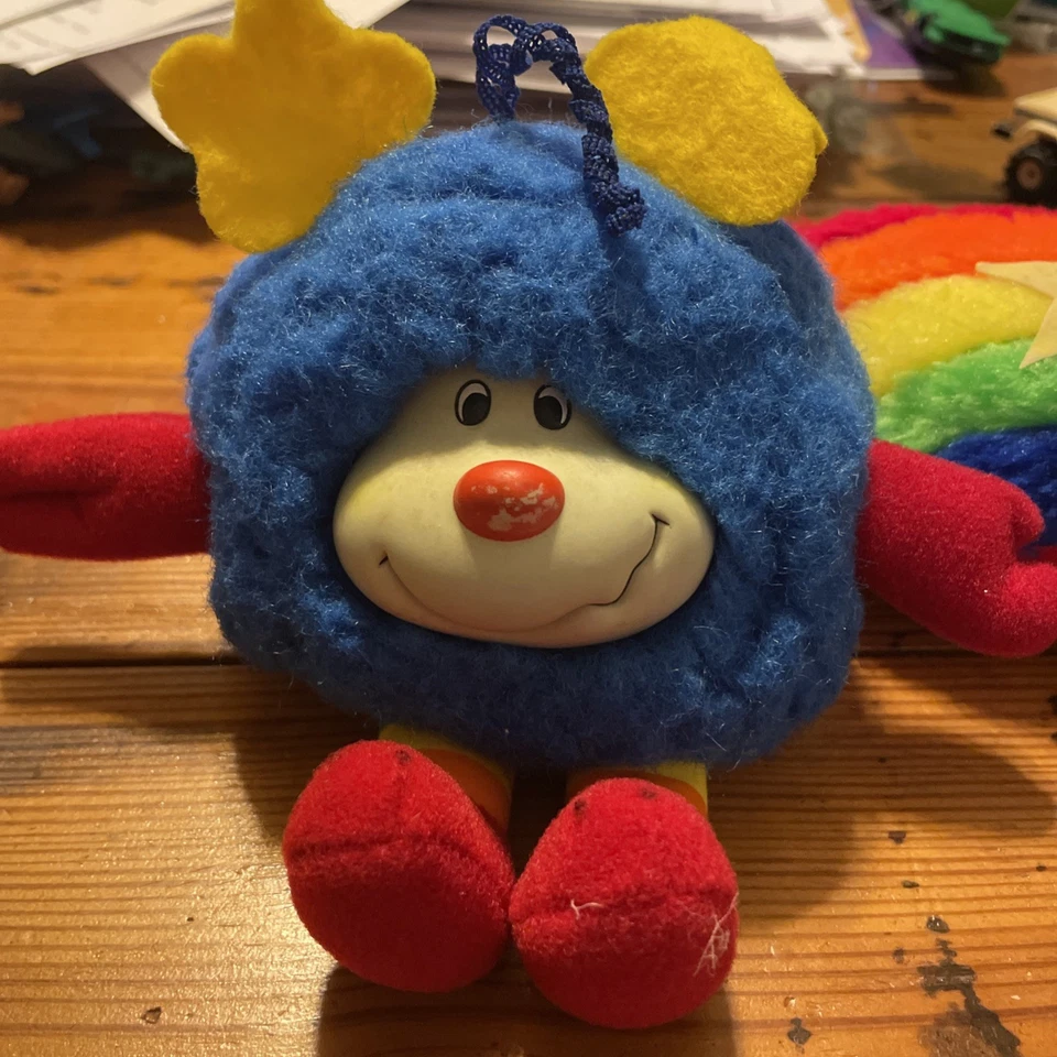 This is a vintage 1983 Hallmark Rainbow Brite Champ Sprite blue plush toy. - Image 2 of 4