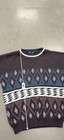 Vintage TownCraft Knit Pullover Sweater Brown Geometric Pattern Men’s Sz Large T — photo 4