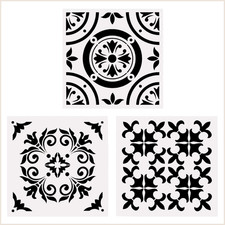 Mandala Stencils, 3 Pack Mandala Dot Painting Stencils for DIY Rock Art