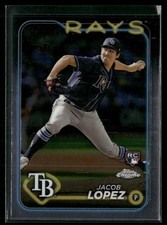 2024 Topps Chrome Rookie Card #225 - Jacob Lopez - Rays RC!. rookie card picture