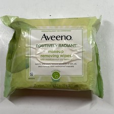 Aveeno Active Naturals Positively Radiant Makeup Removing Wipes Oil free 25 Each