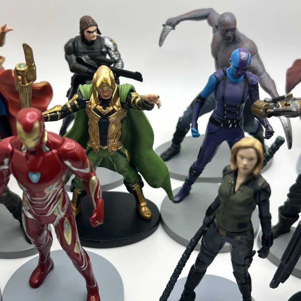 "Lote de 12 figuras de Disney Marvel Avengers 4"" Loki Ironman adornos para pasteles" Foto 3 de 4