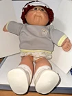 1980s Cabbage Patch Kid Doll with Cat Shirt, Signed by Xavier Roberts