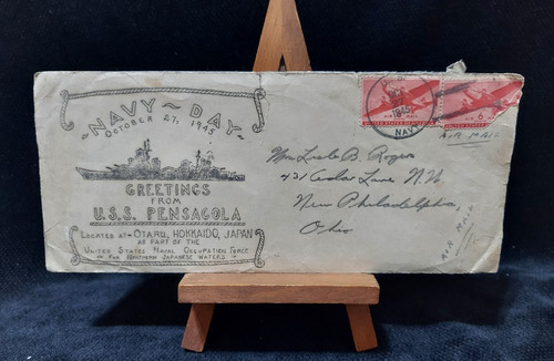 WW2 USS Pensacola Letter 8 Sept 45 Named Sailor Ships Locations Japan Surrender
