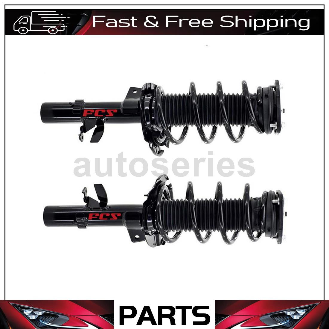 Front Left & Right Strut and Coil Spring Fits 2016 Ford Focus 2017 Ford Focus