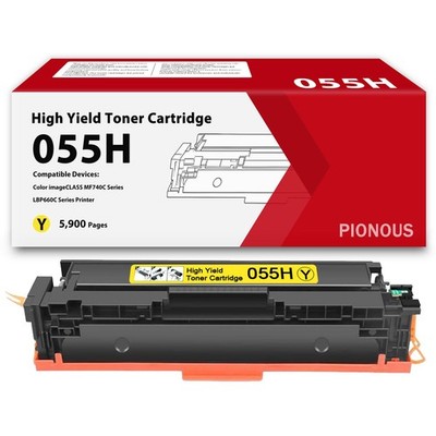 055H Yellow Toner Cartridge 1-Pack - High Yield Replacement for Canon 055