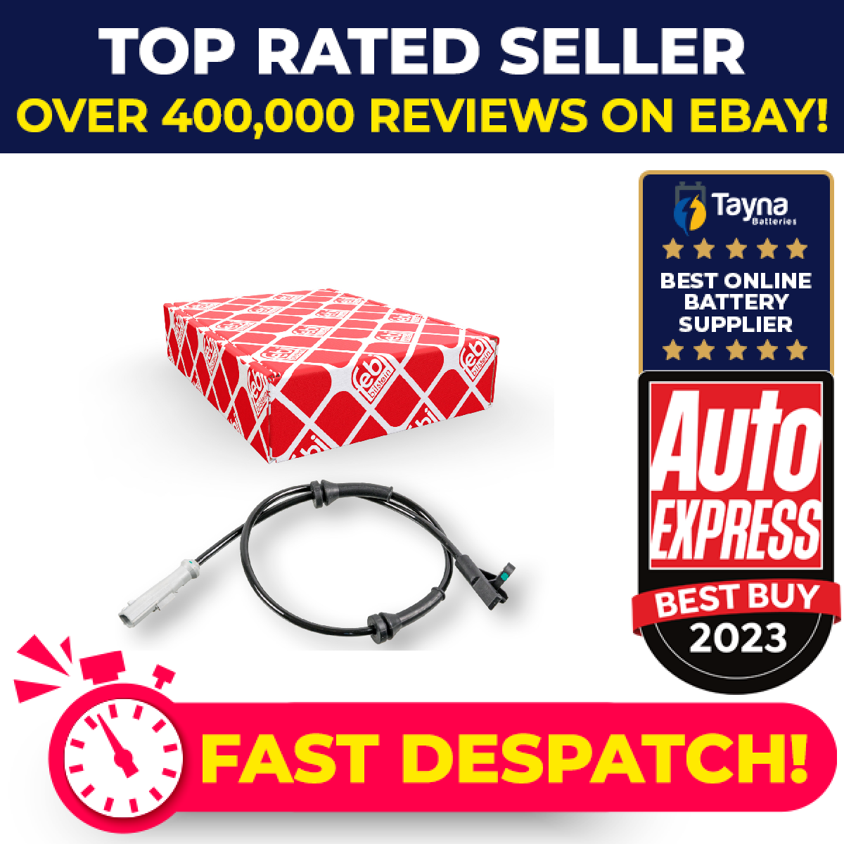 ABS Sensor Rear Left 179123 Febi Wheel Speed 479000096R Top Quality Guaranteed