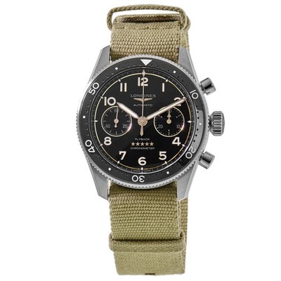 New Longines Spirit Flyback Chronograph Black Dial Men's Watch L3.821.4.53.9