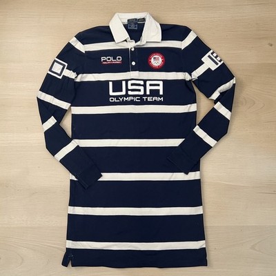 Polo Ralph Lauren Athletic Olympic Team USA Rugby Dress Rio 2016 Spell Out Large