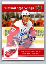 2025-26 Detroit Red Wings Centennial #51 Mikael Samuelsson Auto