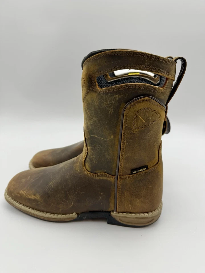 Dan Post Children's Hayden Square Toe Brown Leather Boots DPC2962 Kids Sz 3.5 D - Image 3 of 4