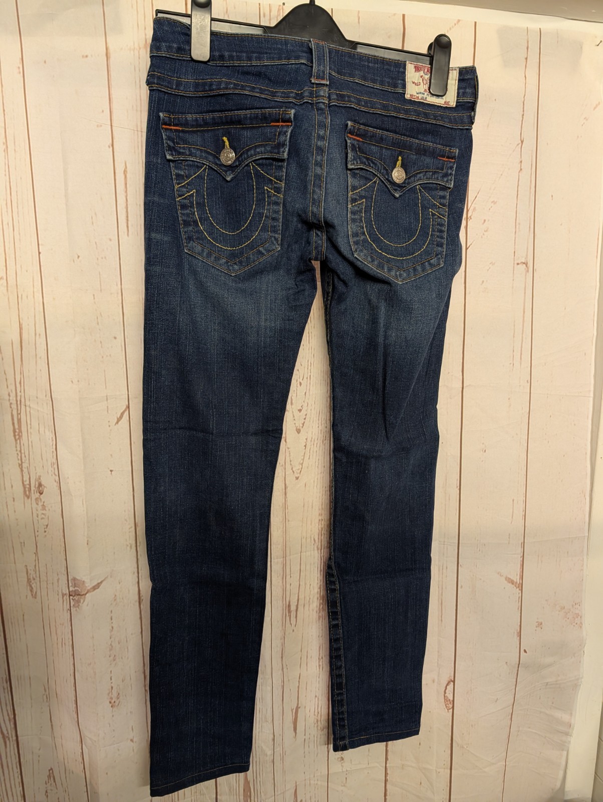 True Religion Julie Jeans Womens 30" Waist Blue Slim Skinny Stretch Made In USA thumbnail 7