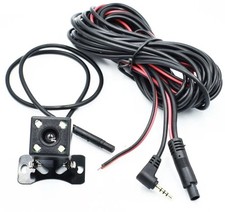 4LED Car Reverse Parking Rear View Camera 2.5mm Jack Port 5 Pin Fit For Dash Cam