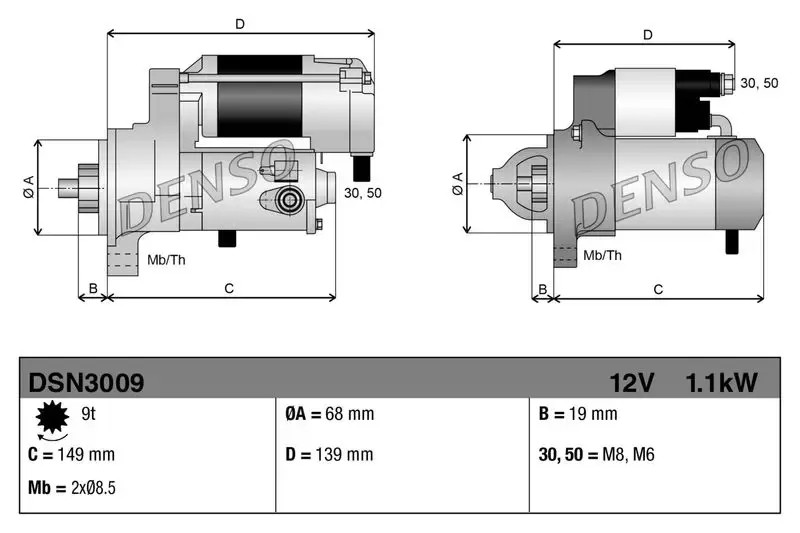 Starter Motor fits OPEL MERIVA A 1.6 03 to 10 Denso 6202016 6202077 9115197 New - Image 49